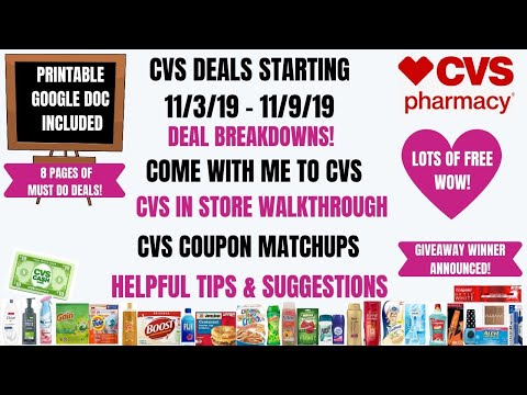 TONS OF FREE & CHEAP DEALS|CVS COUPON DEALS STARTING 11/3/19|CVS COUPON MATCHUPS DEAL BREAKDOWNS 😍 Video
