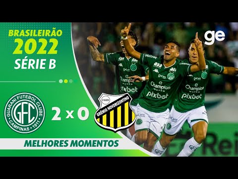 Gols e lances de Guarani x Novorizontino