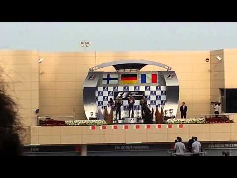 2013 F1 Bahrain Grand Prix podium celebration