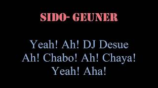SIDO-GEUNER. LYRICS