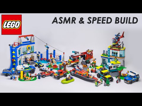 2023 LEGO City Compilation of Police, Fire, Medical Sets ASMR & Speed Build