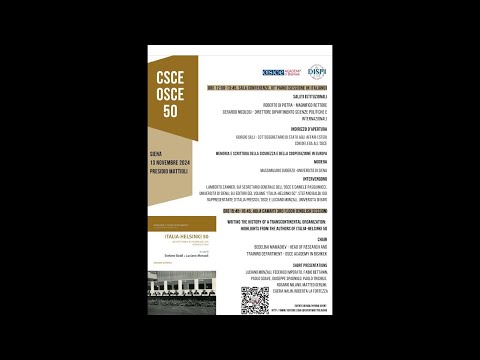 Tavola Rotonda "Italia Helsinki 50" - DISPI Prof Matteo Gerlini