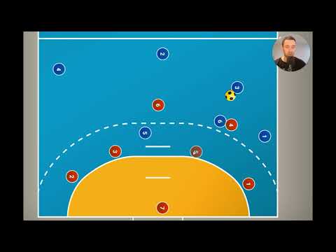 Handball play - Cottbus - Against a 3:2:1 defense
