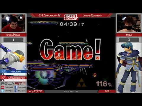 CFL Smackdown 191 Melee - SC Krudo (Sheik) vs MrLz (Marth) - Losers Quarters