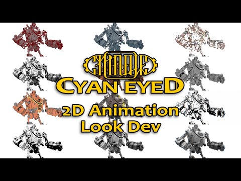 Cyan Eyed 2D Anim Look Dev 2