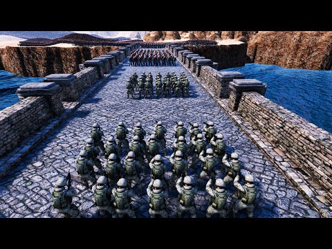 Modern Soldiers Defending Bridge Against Zombies | Ultimate Epic Battle Simulator | UEBS