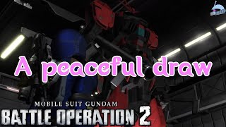 【バトオペ２/PS版】　A peaceful draw　お互いに一生懸命だった証、それがドローだ！！　しかし、このゲームのドローって貴重だよね～！　観戦モードを楽しもう♪　【機動戦士ガンダムUC】