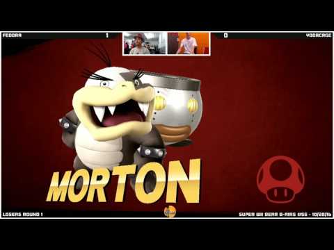 SWBB #55  Fedora Mario vs YodaCage Bowser Jr    Losers Round 1   Smash Wii U   Singles