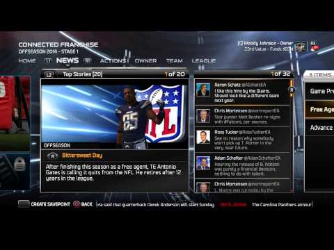 MADDEN 15 JETS CONNECTED FRANCHISE- SIGNING FREE AGENTS 2015 OFFSEASON PART1