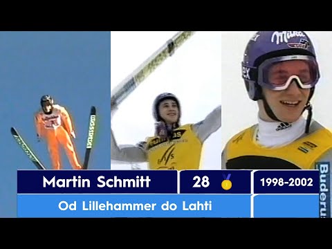 Martin Schmitt - wszystkie 28 wygranych w PŚ (1998-2002)