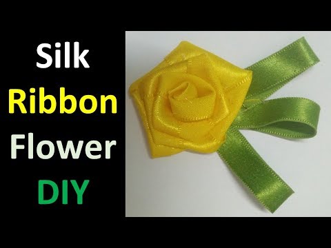 DIY Make a Silk Ribbon Flower Easily | Art and Craft by Kulsoom
