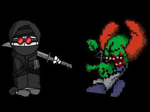 FNF tricky the clown vs hank j wimbleton (madness x mercenary)