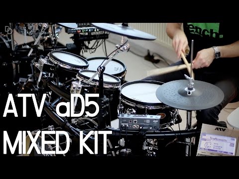 ATV aD5 sound module demo with drum-tec, Roland & Yamaha electronic drum pads