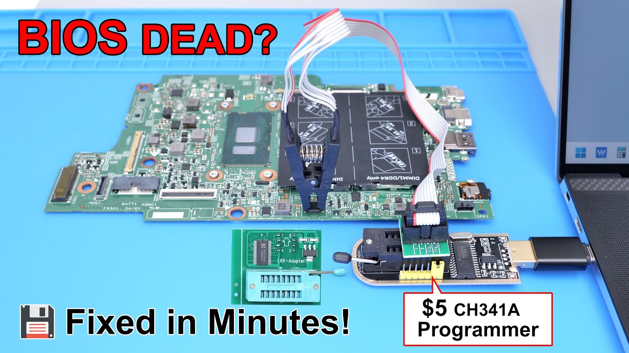 How to Fix a Corrupted BIOS with a $5 Programmer | CH341A BIOS Flash Tutorial