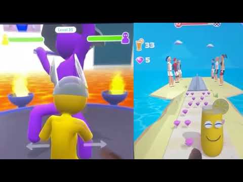 🧿Giant Rush vs Juice Run in Max Level Mobile Game Walkthrough New Update Trailer Gameplay iOS