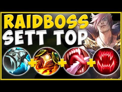 THERE'S NO TAKING DOWN THIS SETT! RAIDBOSS SETT IS 100% UNFAIR! SETT GAMEPLAY! - League of Legends