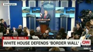 Breitbart Reporter grills Spicer on the Wall Fence