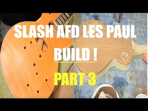 Slash AFD DIY Les Paul Kit - (Part 3: Headstock Veneer/Grain Filling)