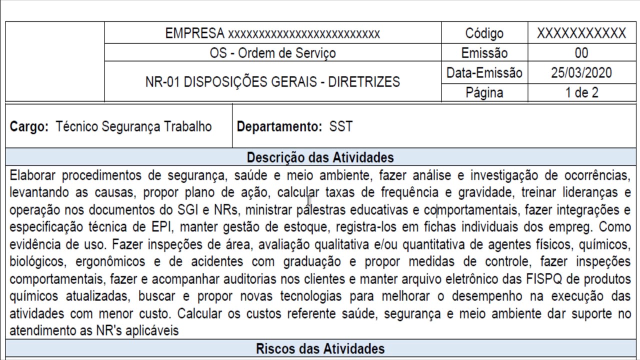 Watch Now OS ordem de serviços NR 1 OS ordem de serviços NR 1