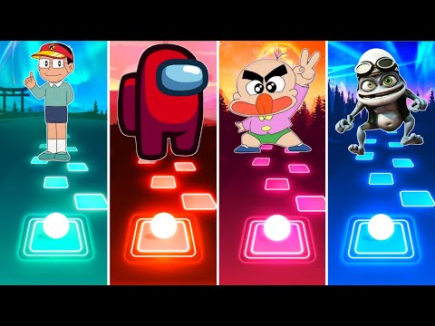 Kiteretsu vs Among Us vs Hagemaru vs Crazy Frog - Tiles Hop