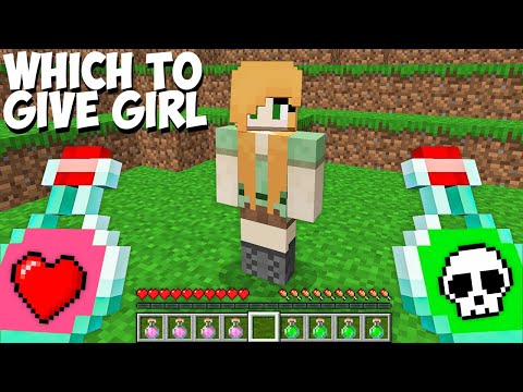Orange Dude - Which TO GIVE A GIRL STRANGEST POTION OR LOVE POTION in Minecraft Challenge 100% Trolling