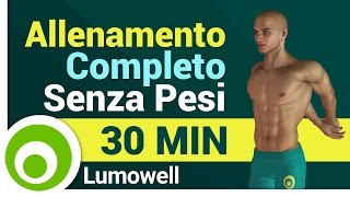 Allenamento Completo Senza Pesi a Casa - Esercizi per Tonificare Tutto il Corpo
