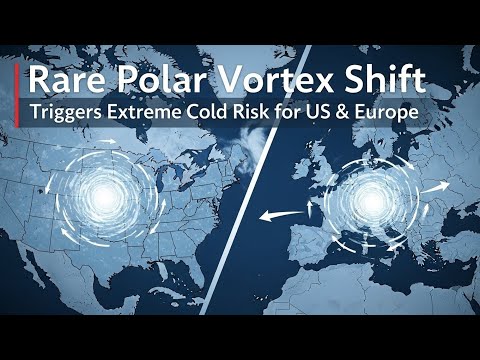 Seltene Verlagerung des Polarwirbels löst extreme Kältegefahr für die USA und Europa aus #Polarwi...