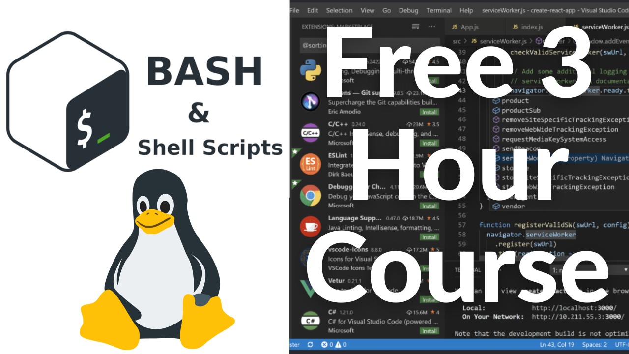 Bash Scripting Tutorial for Beginners | Bash Scripting Full Course 3 Hours
