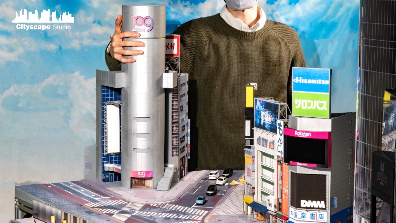 【渋谷再現ジオラマ#3】渋谷109とスクランブル交差点を作る【HOゲージ】