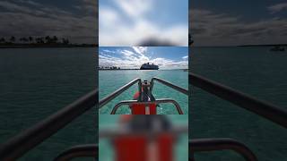 You can Get Pretty Close to the Wish on Water Bikes! #DisneyWish #DisneyCruise #Shorts