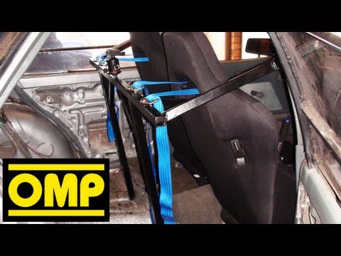Harness Bar Build & 4 Point OMP Harness Install - 1984 Toyota Corona Drift Car