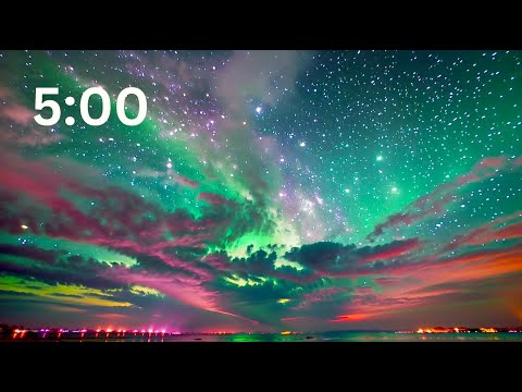 ⏳ 5-Minute Relaxation Timer | Starry night Calming Music & Soothing Sounds for Stress Relief & Focus