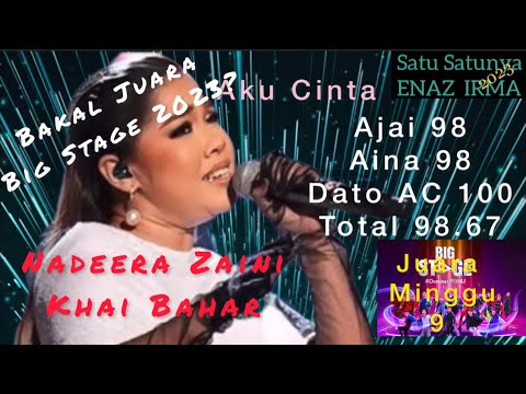 Nadeera Zaini & Khai Bahar - Aku Cinta | Minggu 9 Big Stage 2023 | Juara Minggu 9