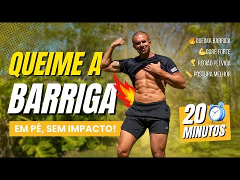 🔥Treino em Pé para Chapar a Barriga Rápido – Sem Impacto e Sem Colchonete. ( Em casa!) 