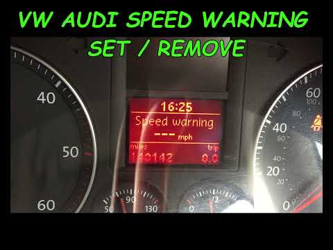 VW AUDI SEAT SKODA how to set speed warning OR remove disable speed warning