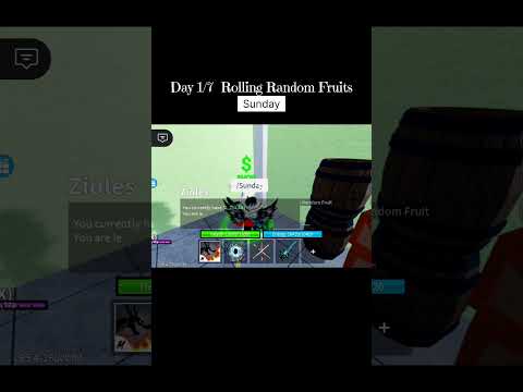 Day 1/7 Rolling Random Fruits #bloxfruits #gacha #shorts #video #virlshort #viralvideo #gaming