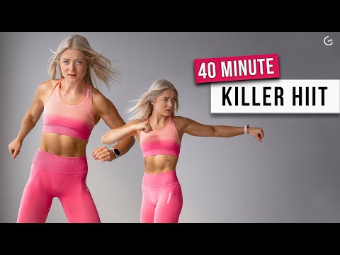 40 MIN KILLER HIIT WORKOUT - Full Body, No Repeat, No Equipment - Burn Calories and Have Fun