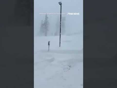WINTER WONDERLAND: Massive winter storm hammers Sierra Nevada mountains #shorts #winter #snow #news