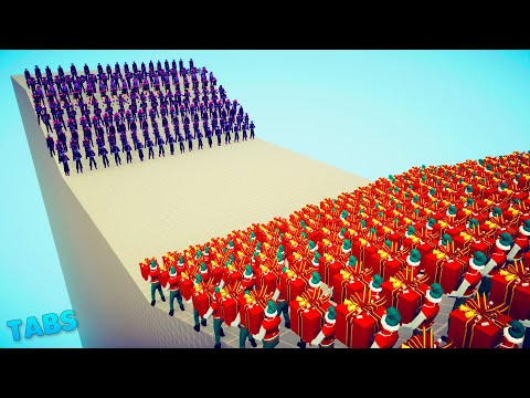 PRESENT ELF TEAM 🎁 Vs 🟣 NEON FACTION ~ Totally Accurate Battle Simulator [TABS]