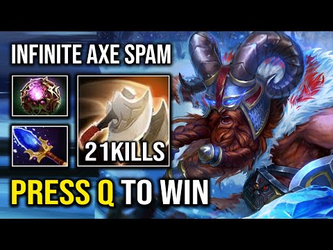 Infinite Flying Axe 3 Seconds CD Wild Axes Level 30 Beastmaster with Full Aghanim Buff Dota 2