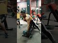Incline one arm's Dumball rowing. short workout video