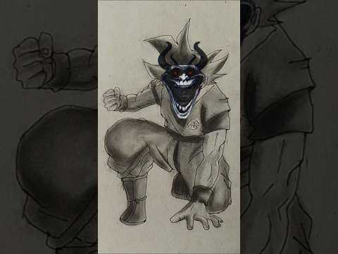 Goku super saiyan ☠️ speed drawing stickman Dragonball #shorts #anime #drawing #goku #dragonball