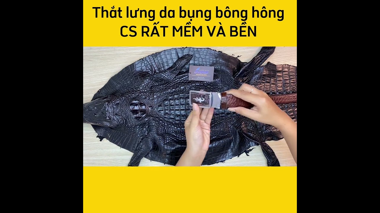 Dây Nịt Nam Da Hông Cá Sấu Rất Mềm Và Bền TS124