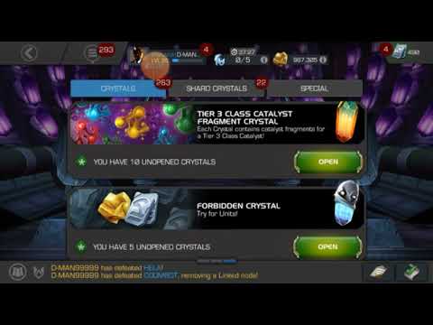 mcoc forbidden crystals opening (platpool edition)