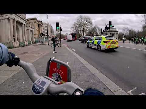 4K Peaceful Cycling London 🌥 | Kensington Gardens to Southwark