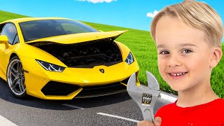 Mike opens car service and helps his friends with toy cars