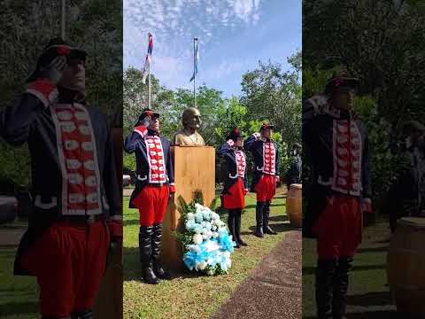 Artigas cruce del Paraná  5 de septiembre ( Candelaria, Campichuelo)  busto Santa Ana homenaje 
