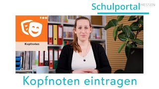 Schulportal Hessen für Lehrende - Kopfnoten eintragen
