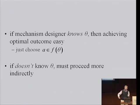 Mechanism Design: The Implementation of Society's Goals - Eric Maskin