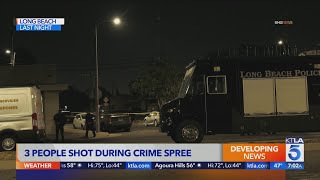 3 people shot in string of crimes in Carson